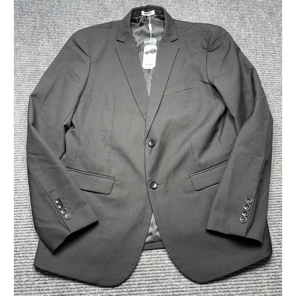 Coofandy Blazer Mens Medium‎ Black 2 Button Notch Lapel Sport Coat Jacket Formal